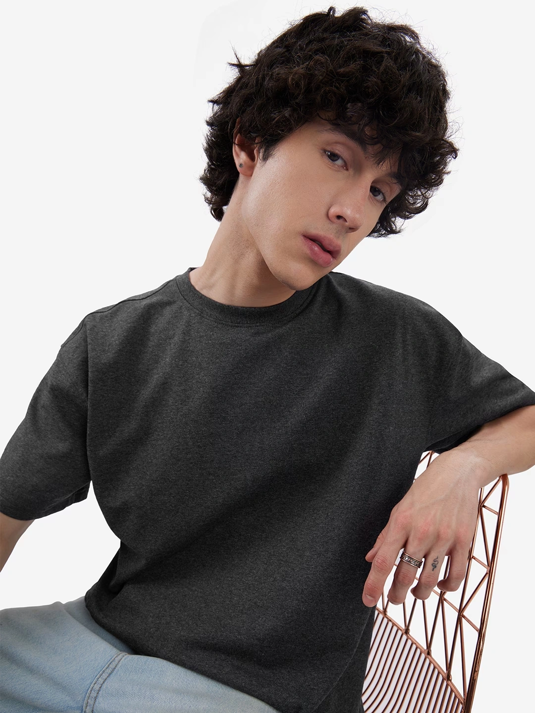 Classic Sustainable Tee: Charcoal Black