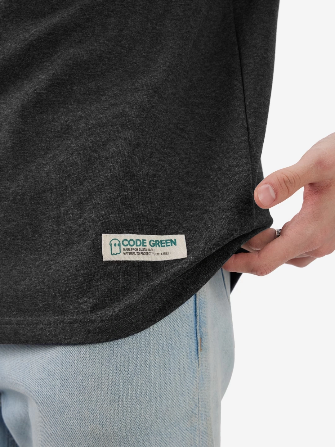Classic Sustainable Tee: Charcoal Black