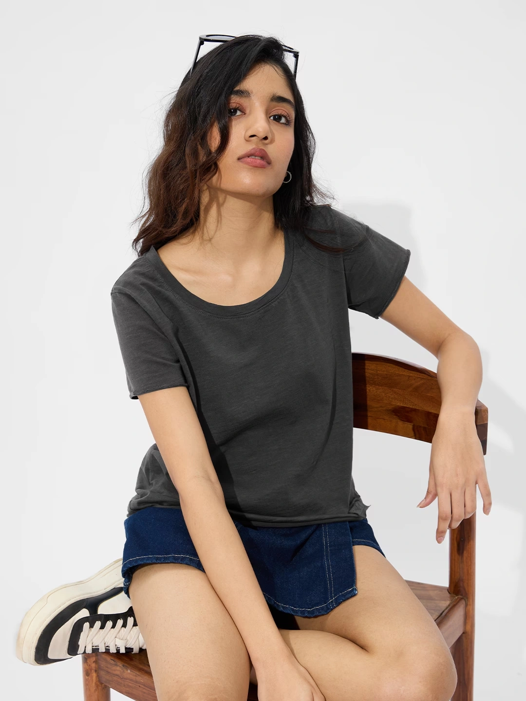 Slub T-Shirt: Charcoal Grey