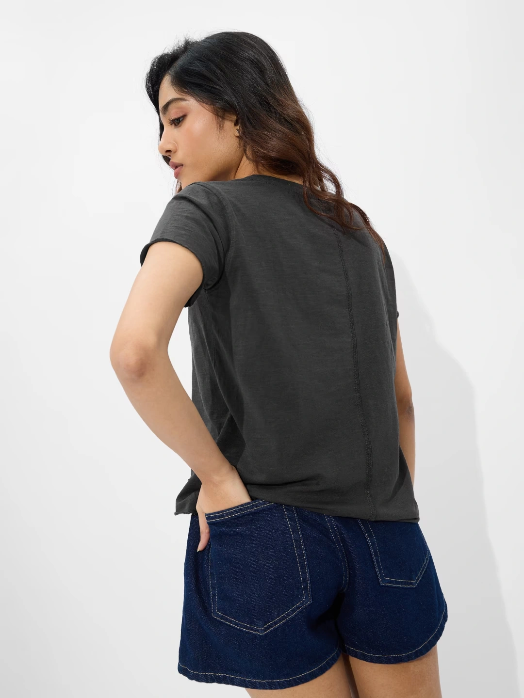 Slub T-Shirt: Charcoal Grey