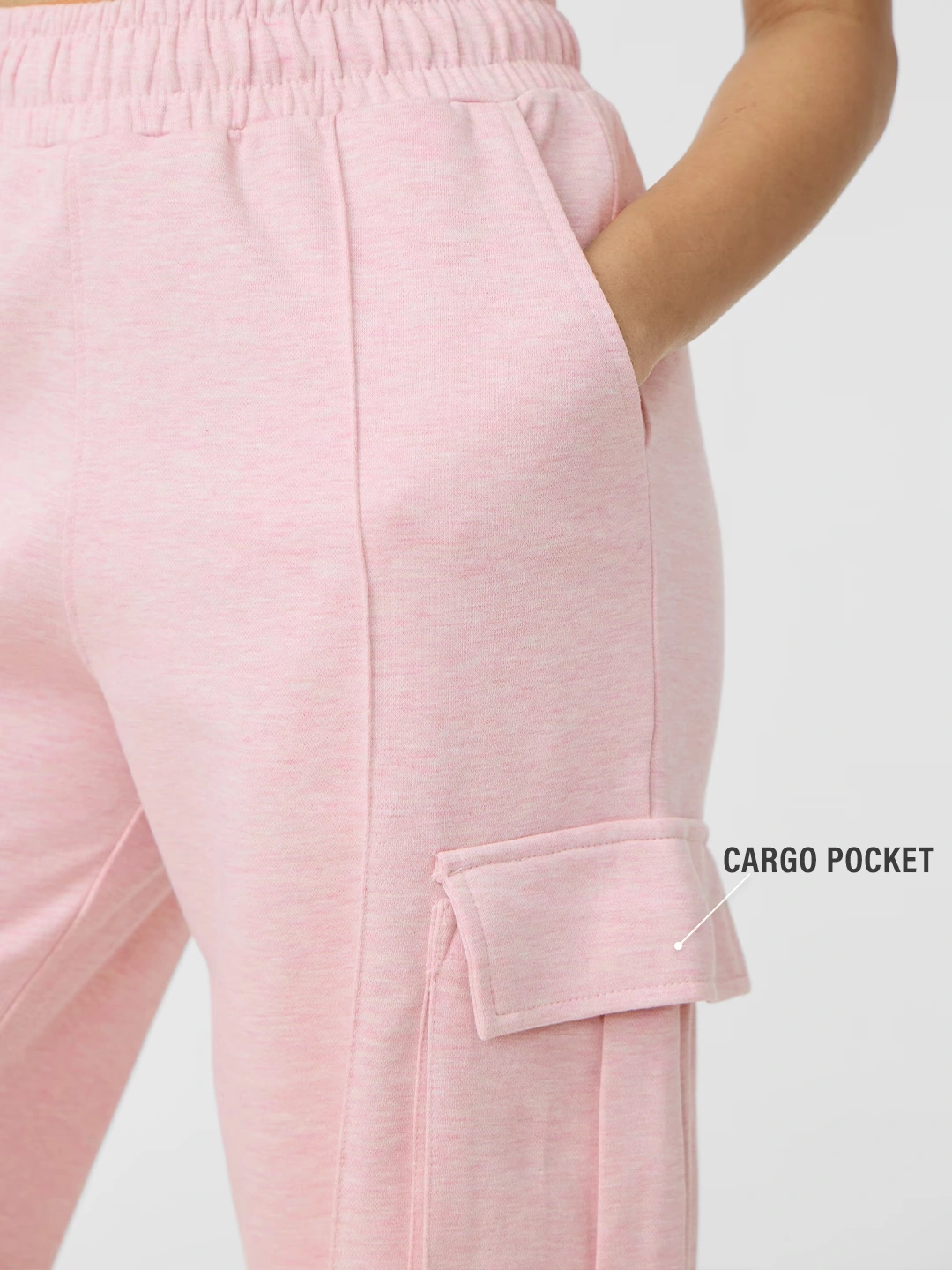Wide Leg Joggers: Blush Pink