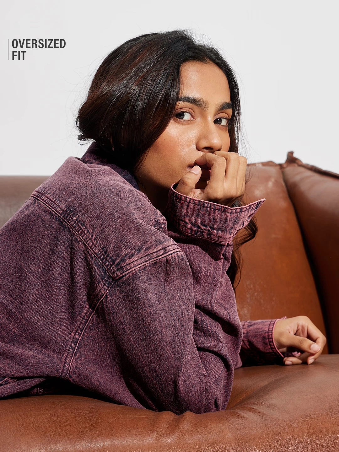 Classic Denim Shirt: Berry Blush