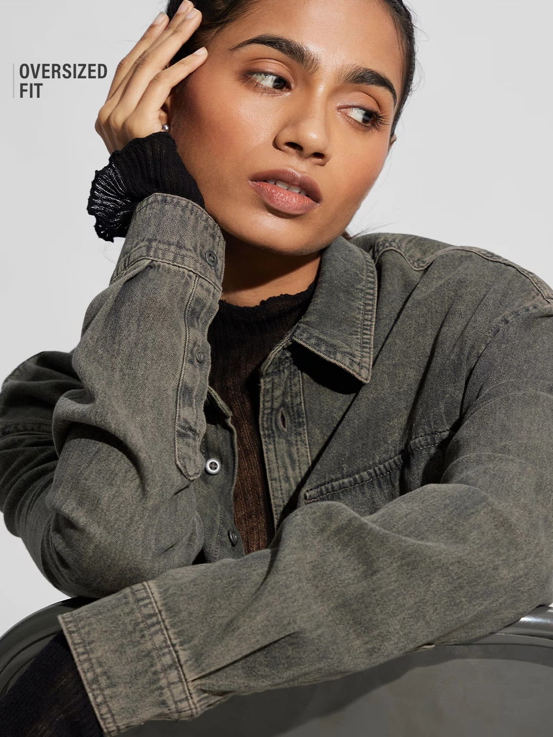 Classic Denim Shirt: Forest Green