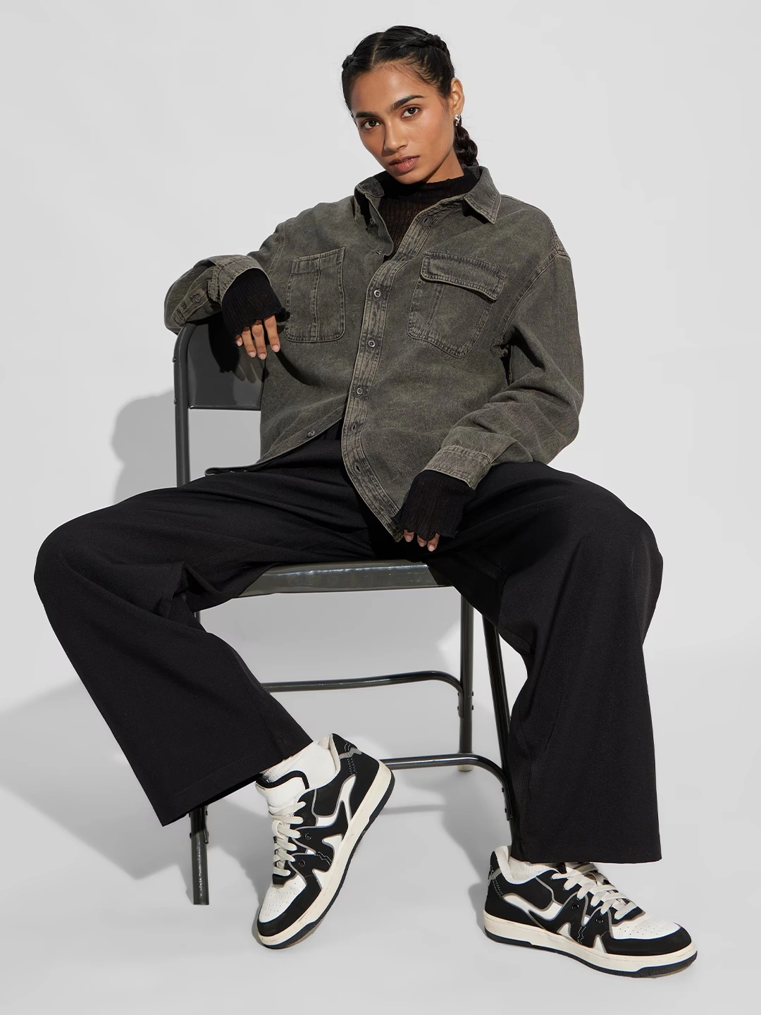 Classic Denim Shirt: Forest Green 5 Classic Denim Shirt: Forest Green