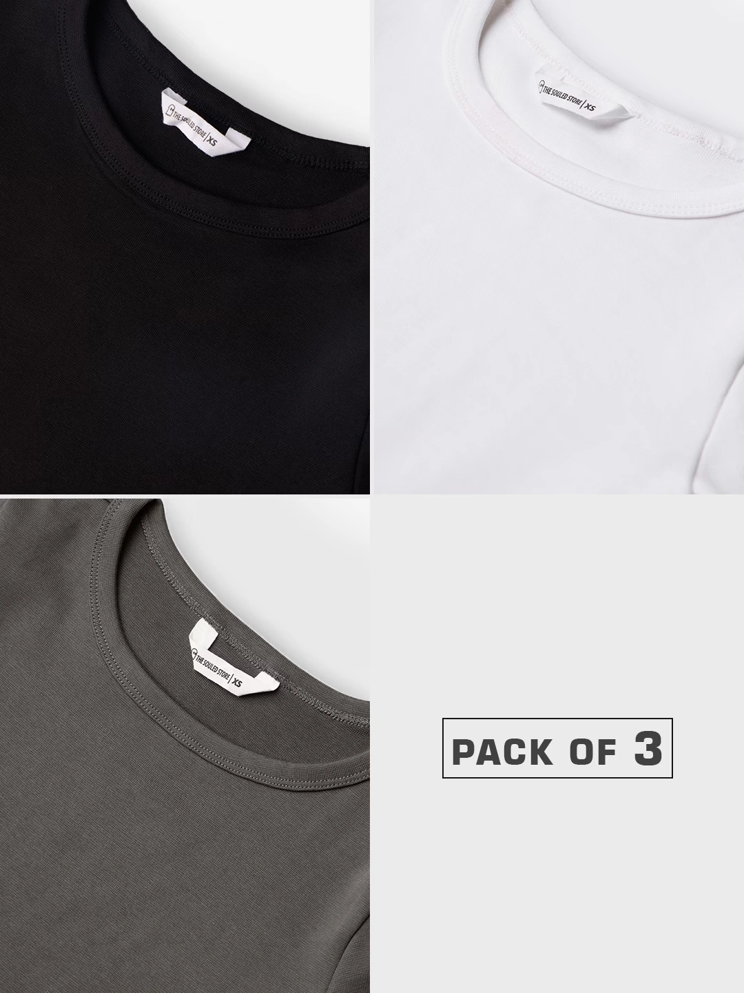 Crop Tops: Monochrome (Pack of 3)