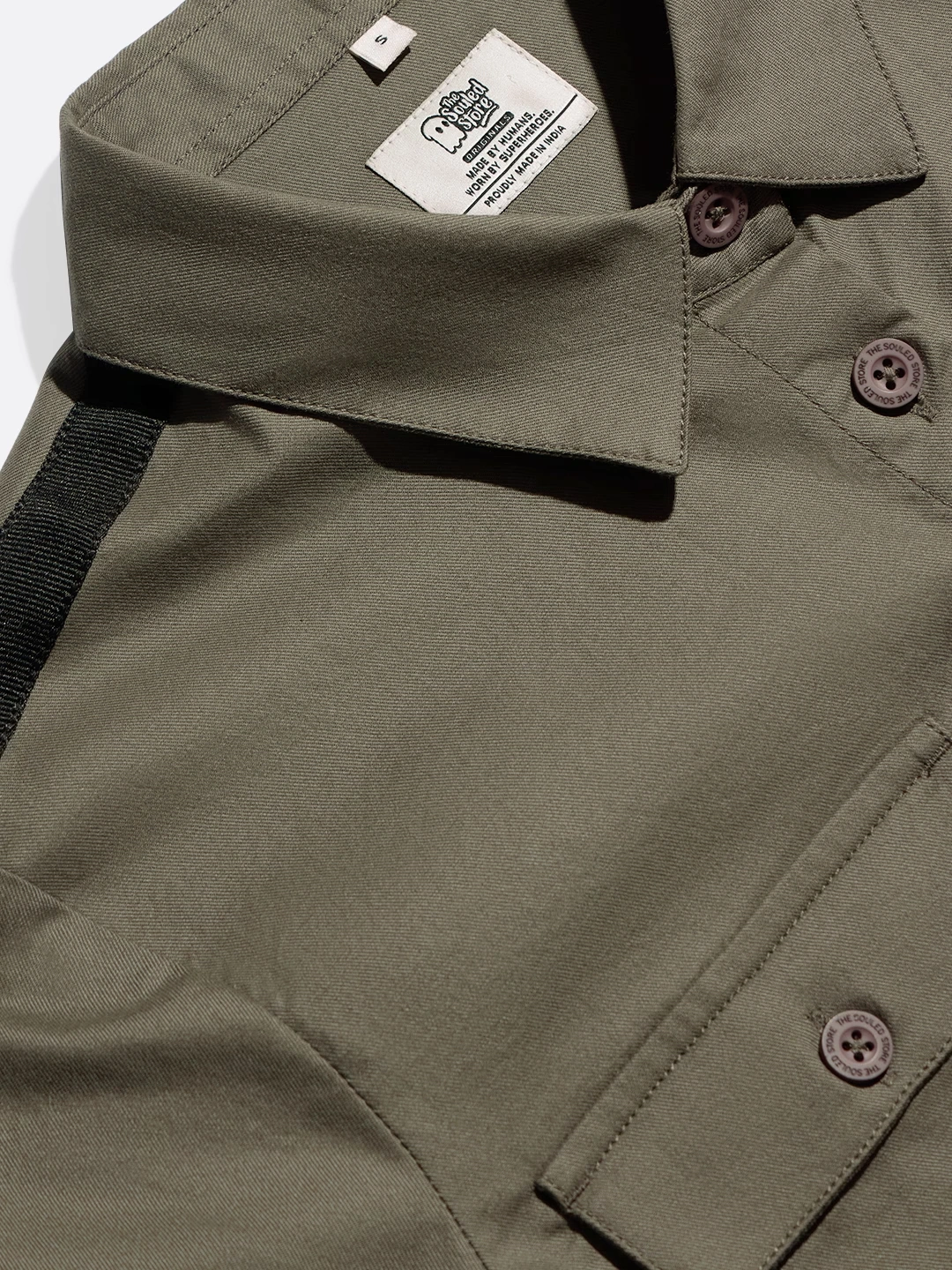 Cropped Shirt: Olive 5 Cropped Shirt: Olive