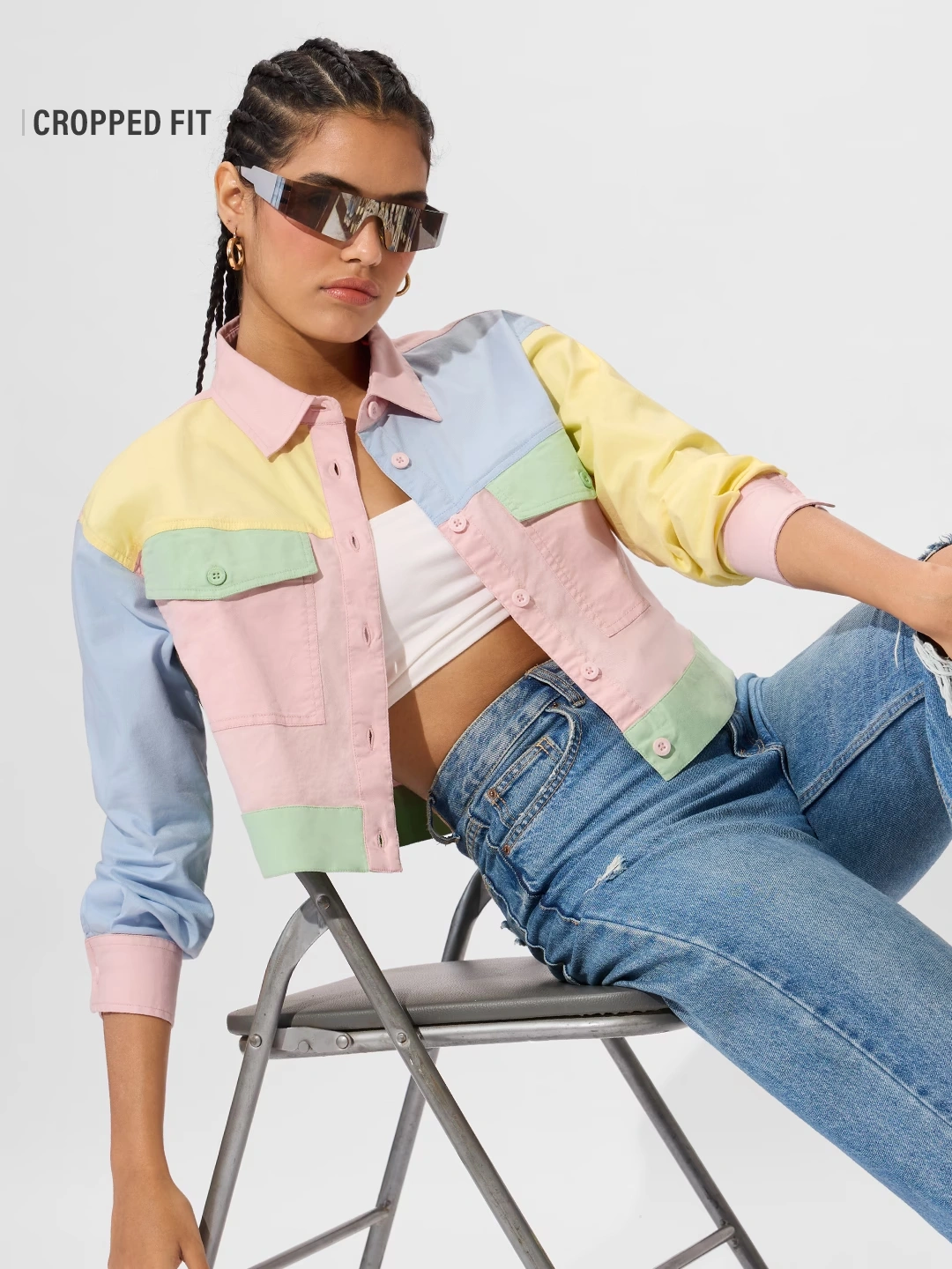 Cropped Shacket: Aurora