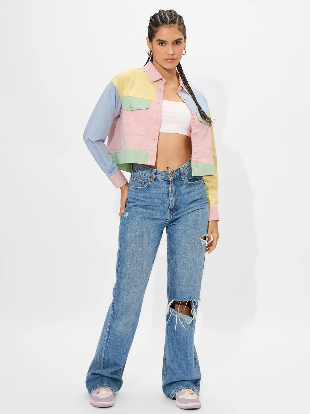 Cropped Shacket: Aurora