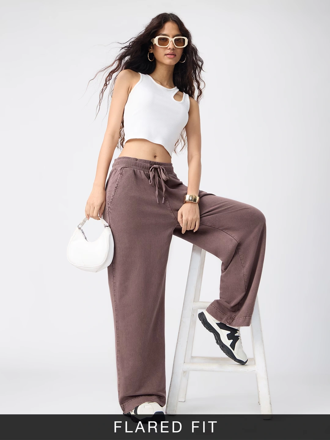 Acid Wash Joggers: Russet