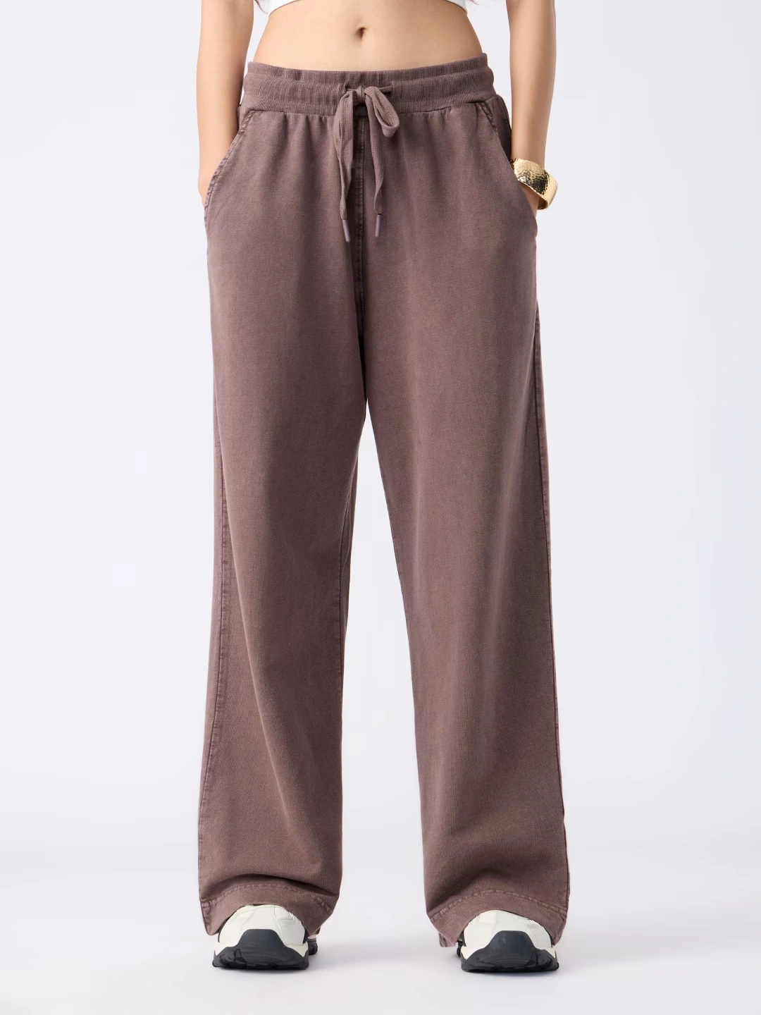 Acid Wash Joggers: Russet