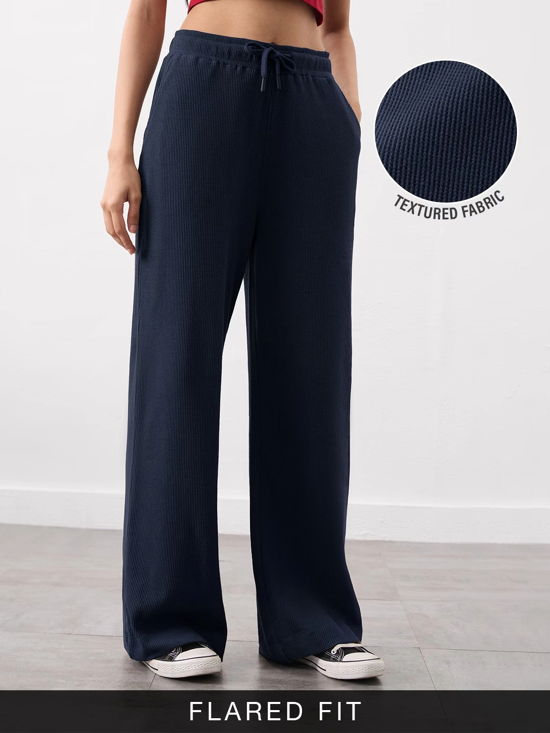 Textured Joggers: Navy