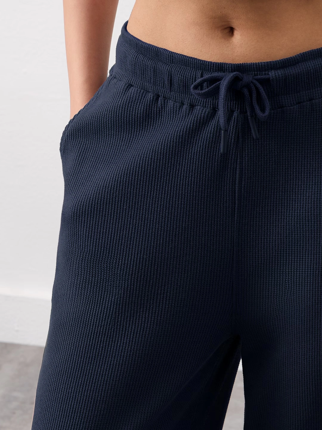 Textured Joggers: Navy