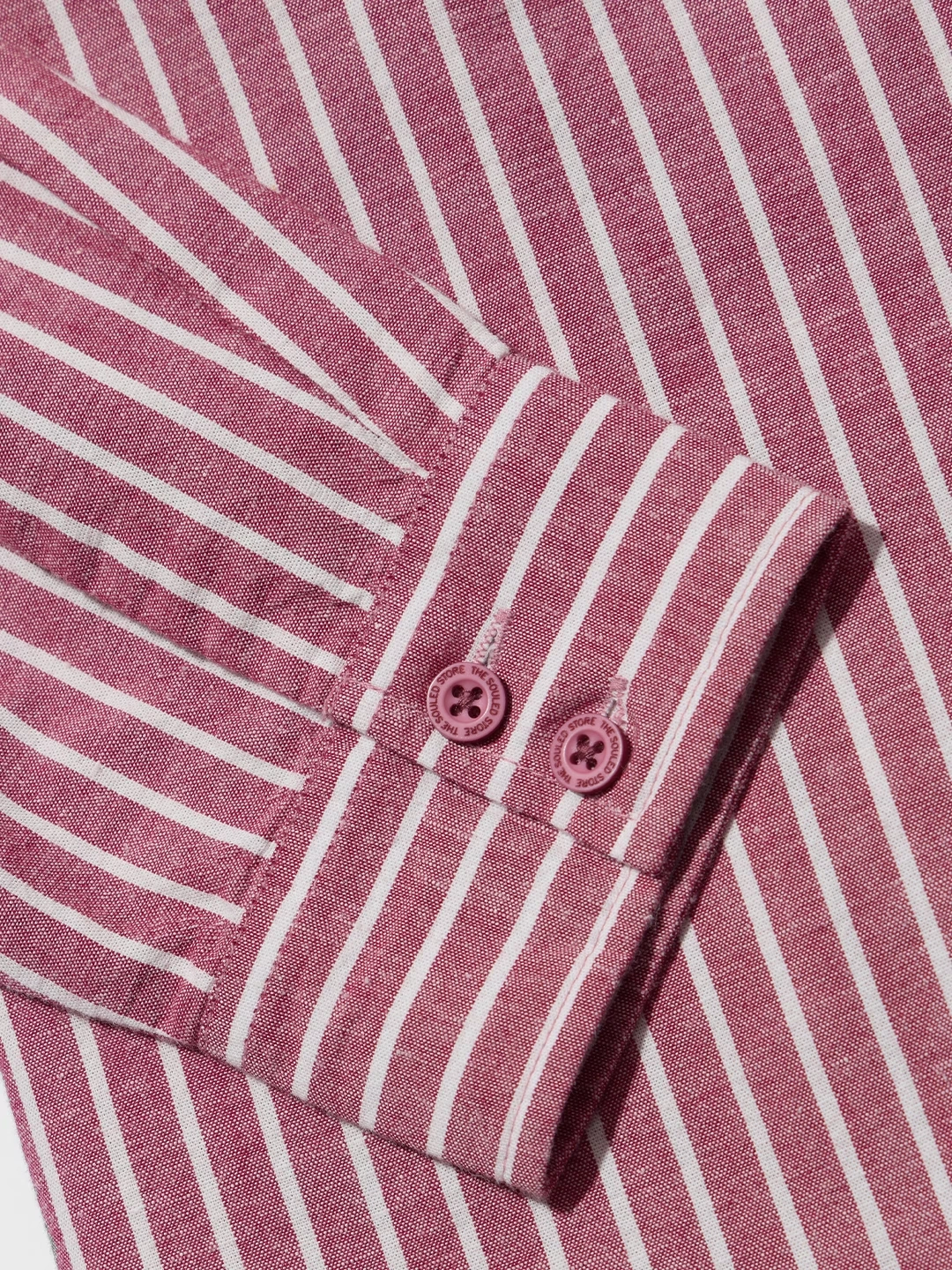 Cotton Linen Stripes: Roselle