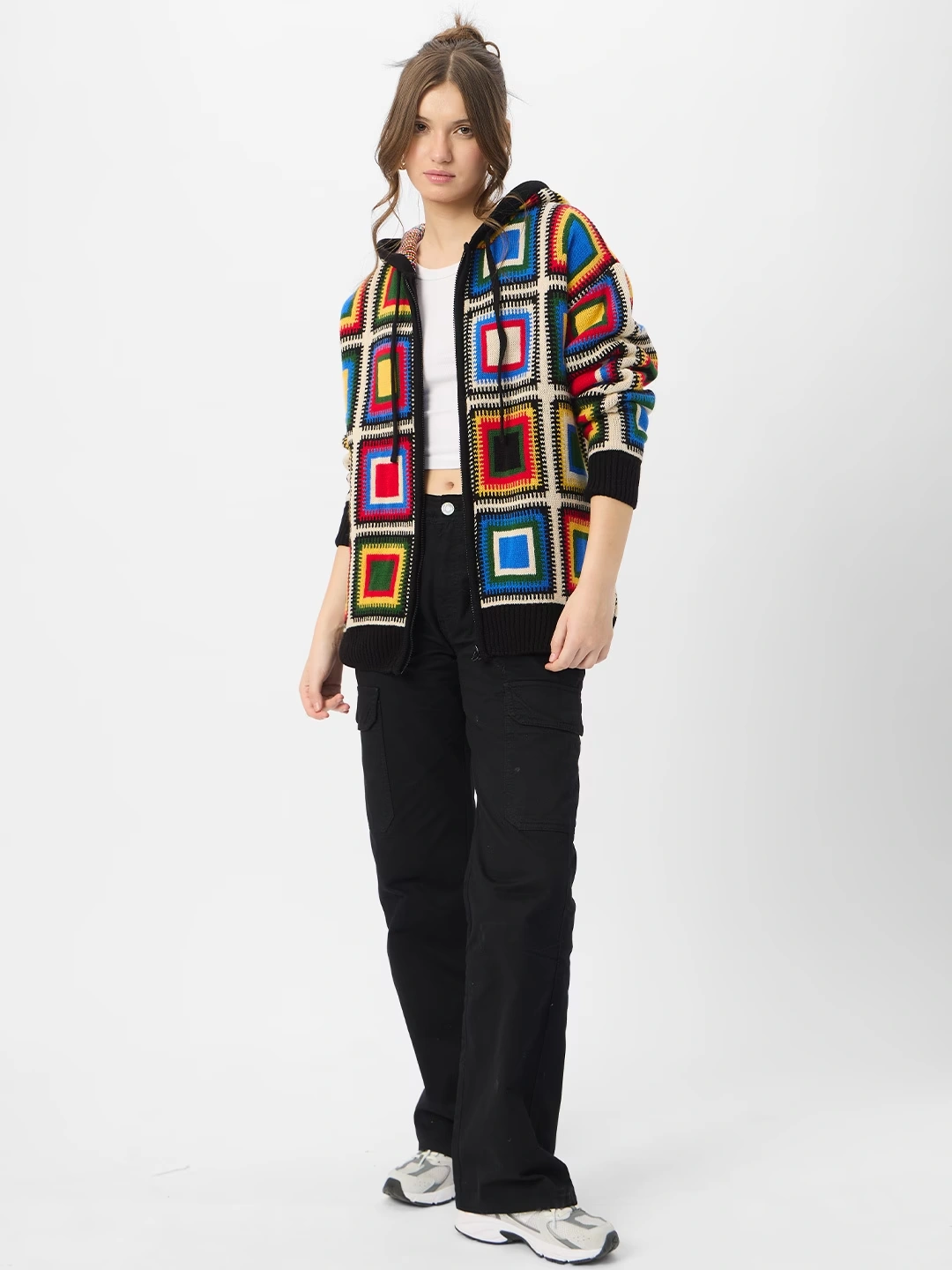 Jacquard Hoodie: Colour Pop