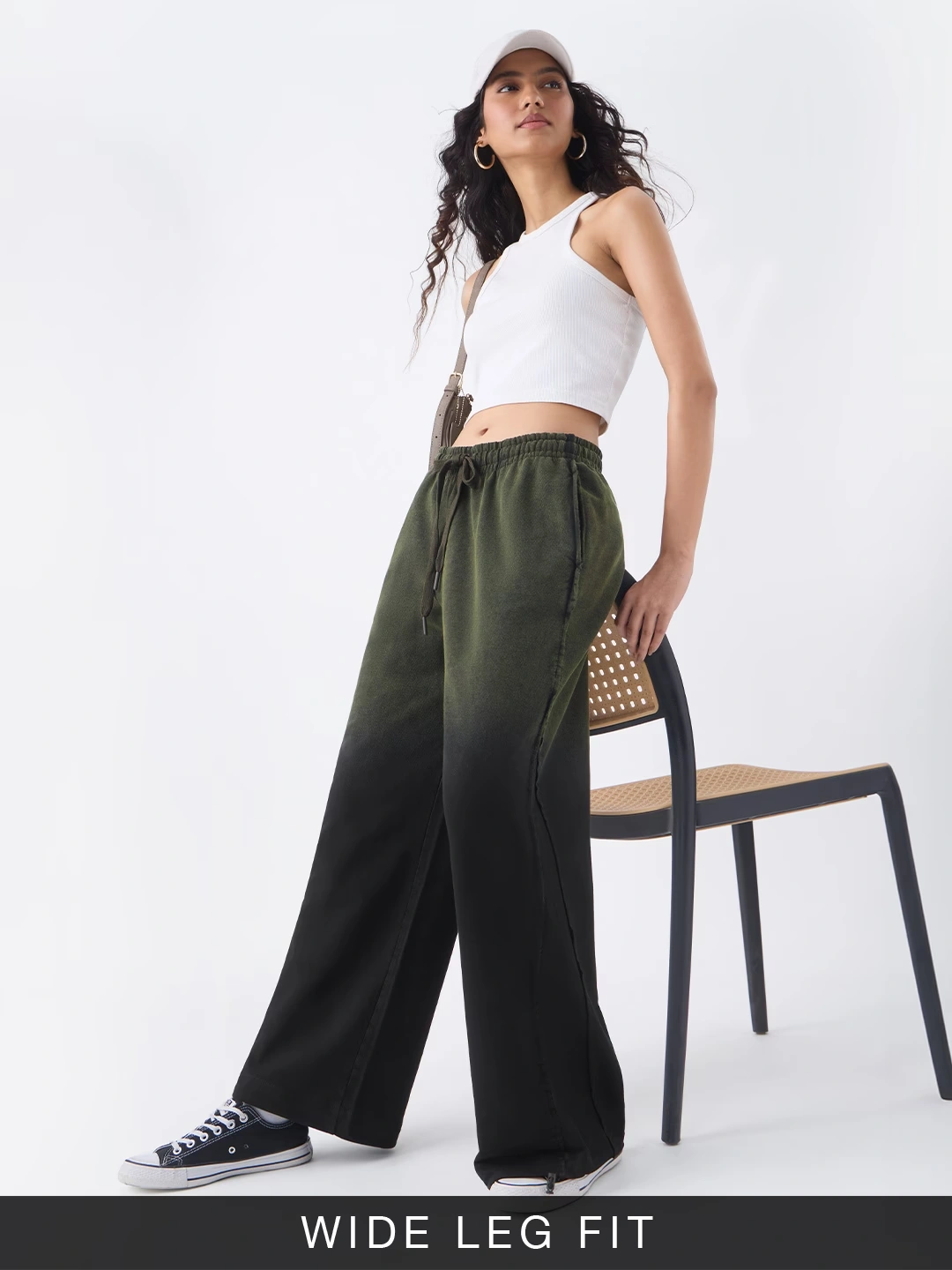 Acid Wash Joggers: Moss