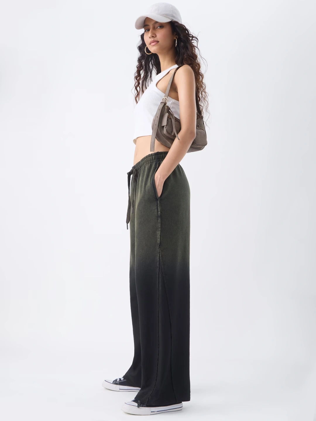 Acid Wash Joggers: Moss