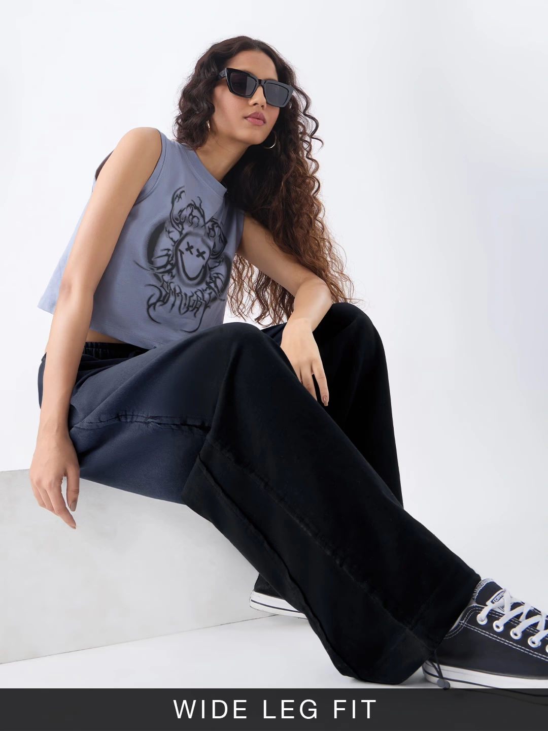 Acid Wash Joggers: Classic Navy