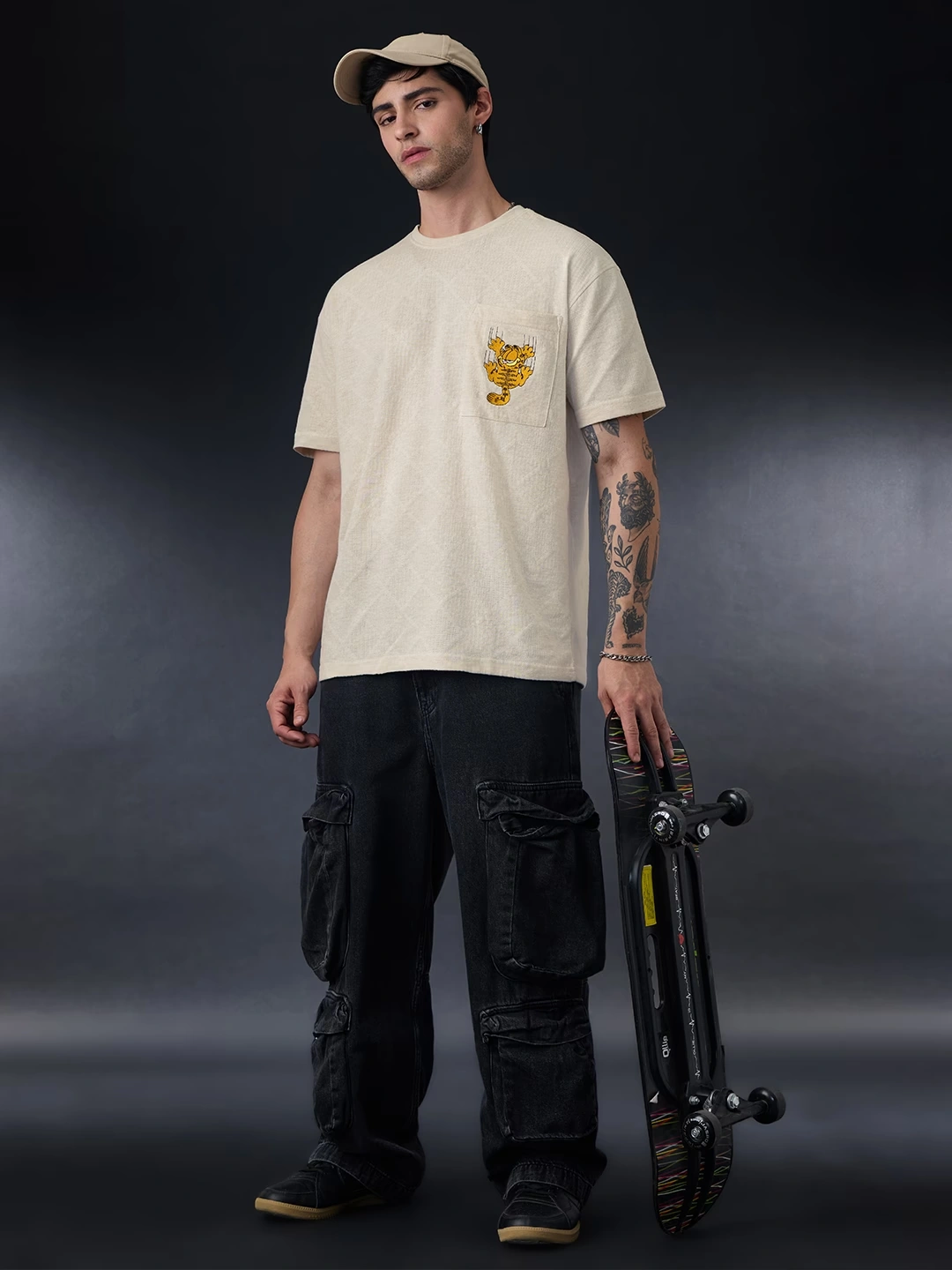 Textured Tshirt: Garfield 3 Textured Tshirt: Garfield