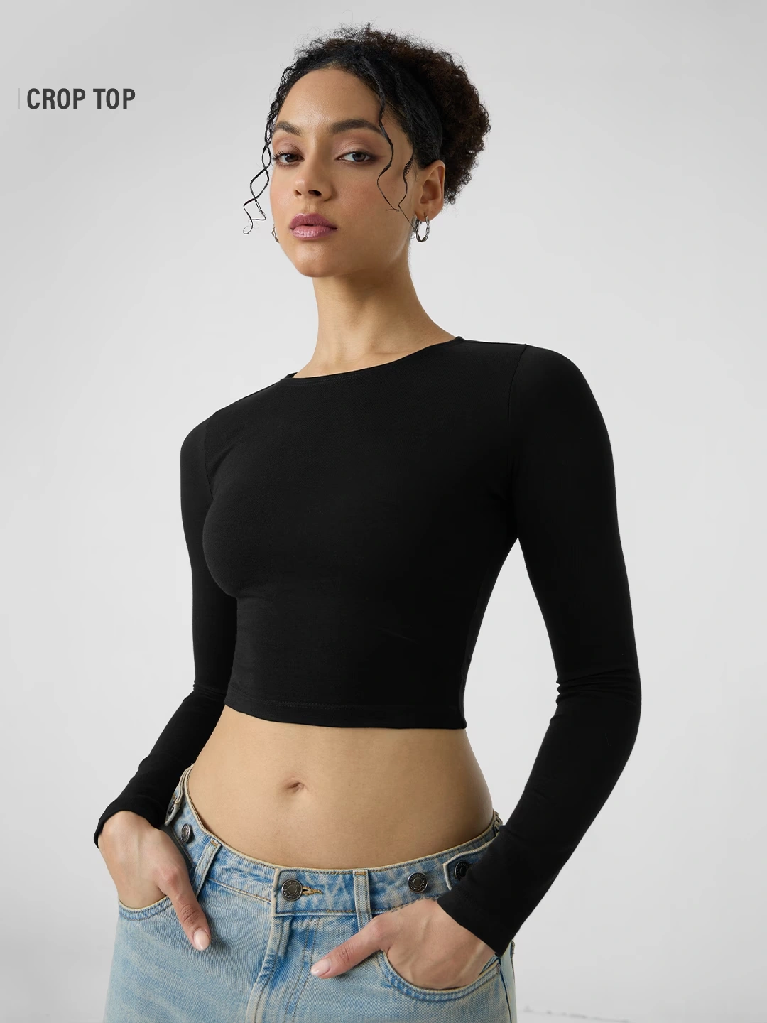 All Black Crop Fit
