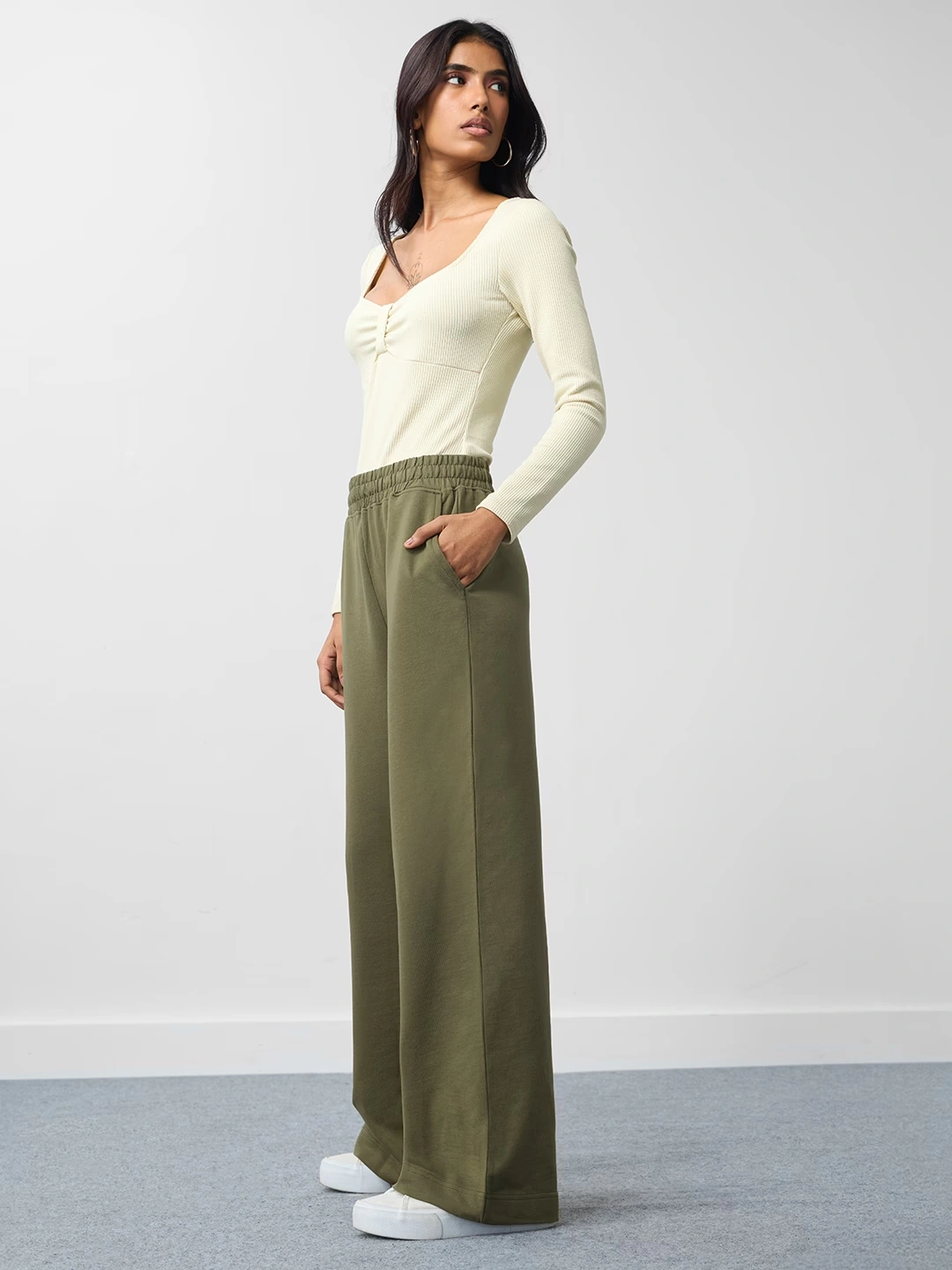 Flared Joggers: Hunter Green 3 Flared Joggers: Hunter Green