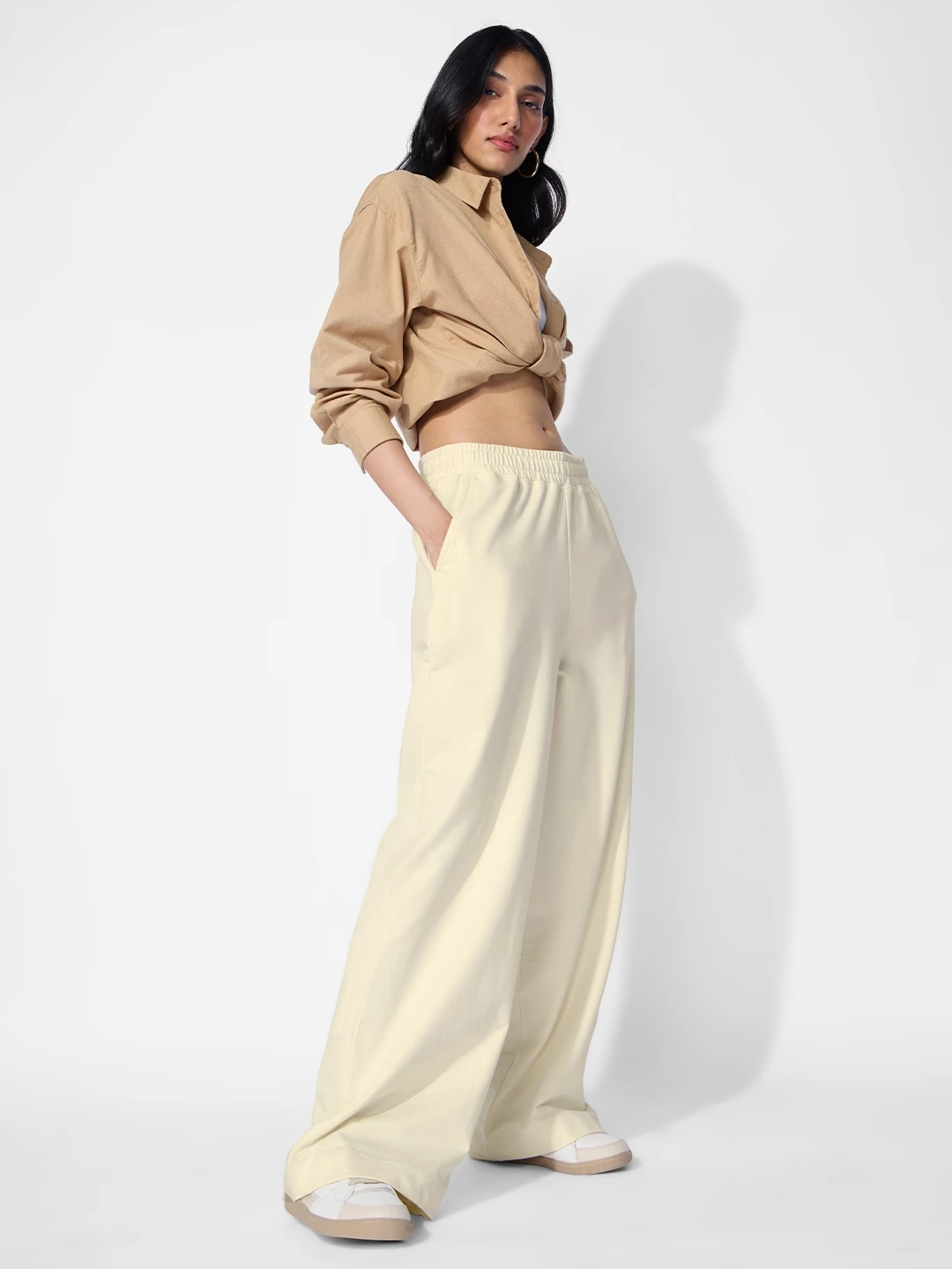Flared Joggers: Off-White