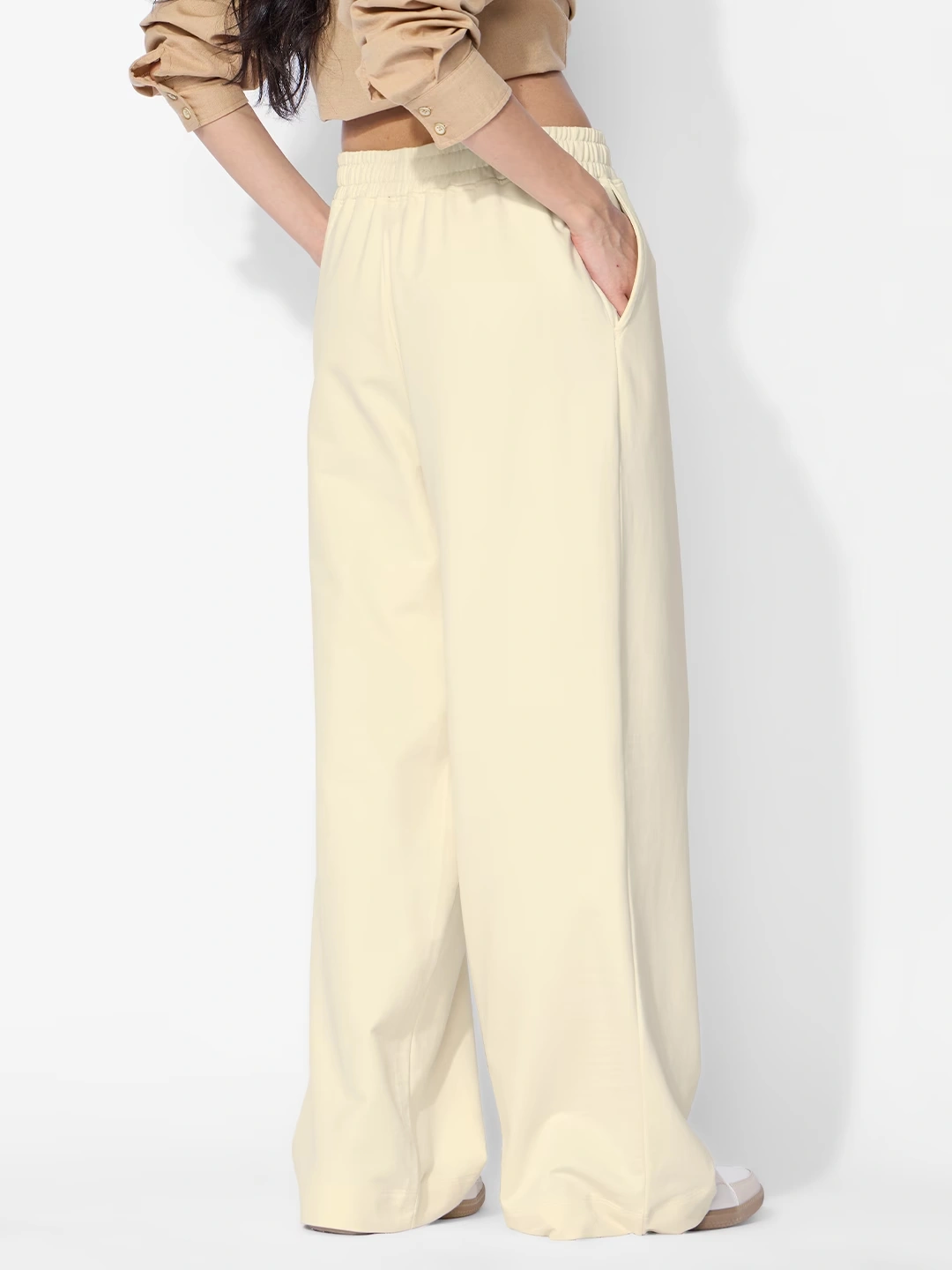 Flared Joggers: Off-White
