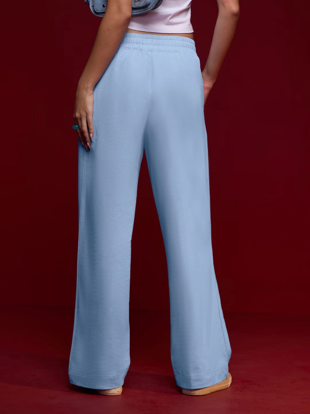 Flared Joggers: Powder Blue