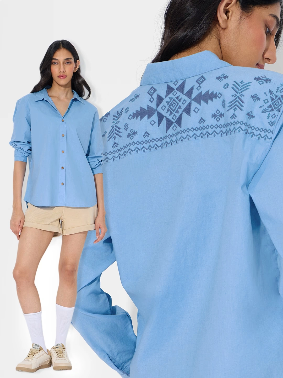 Cotton Linen: Beach Blue