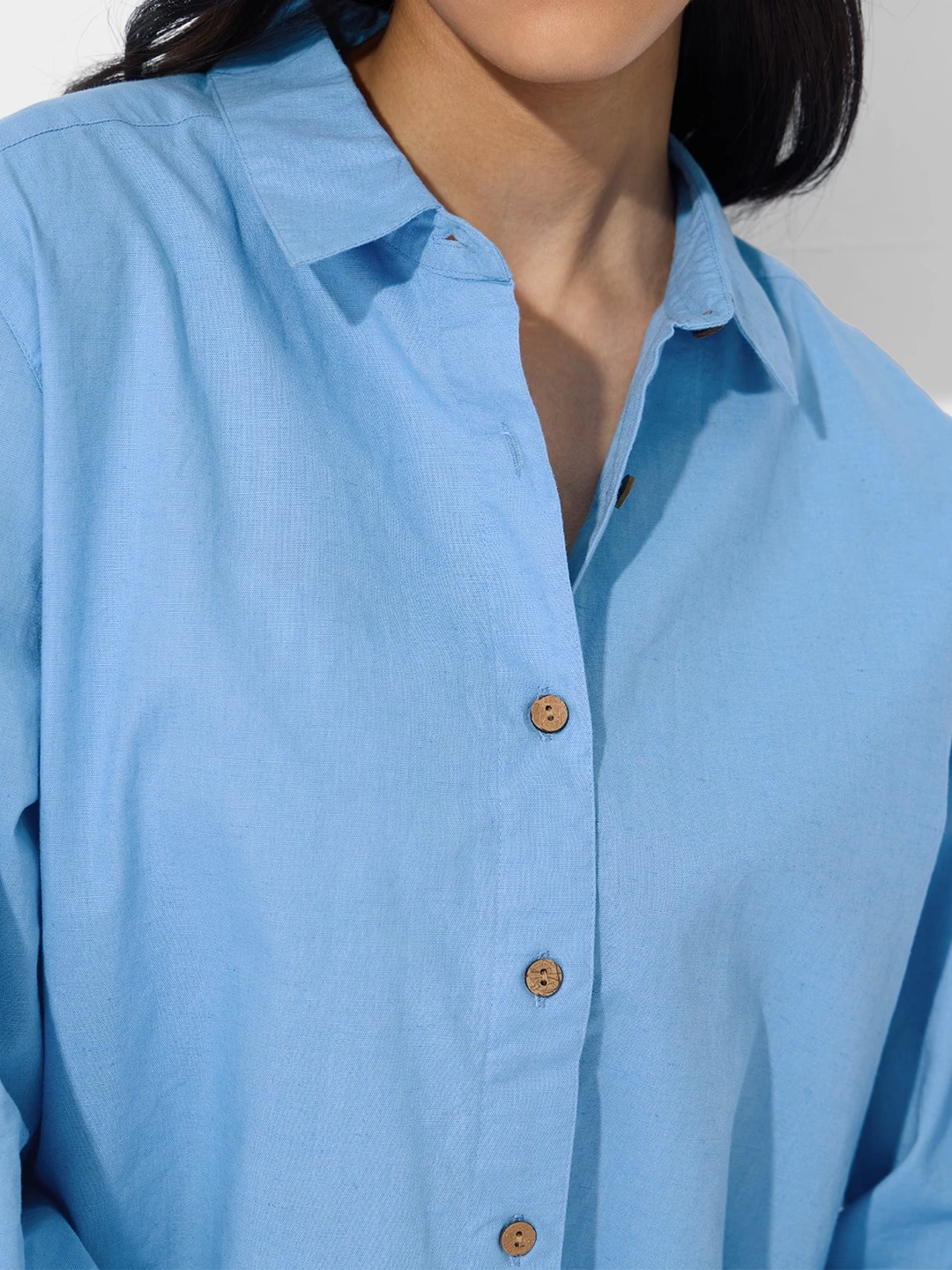 Cotton Linen: Beach Blue