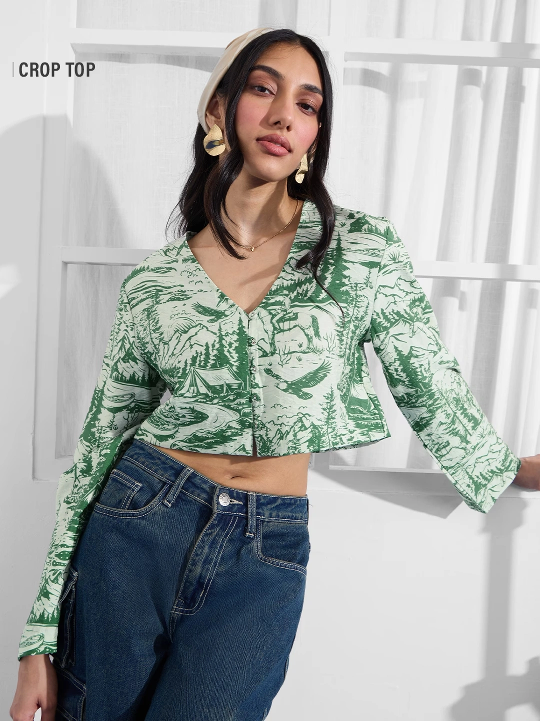 Crop-Top: Green Forest