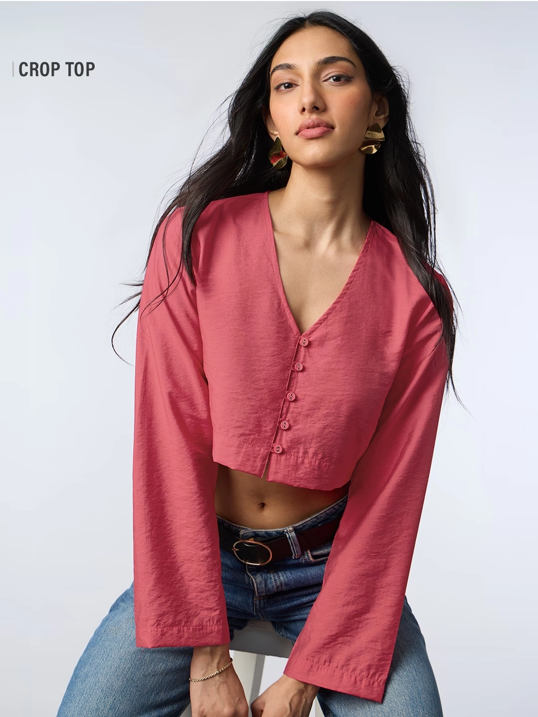 Crop-Top: Vivid Fuchsia