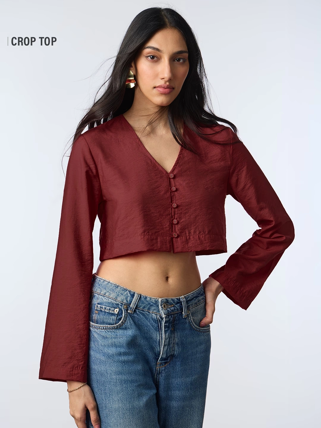 Crop Top: Mahogany