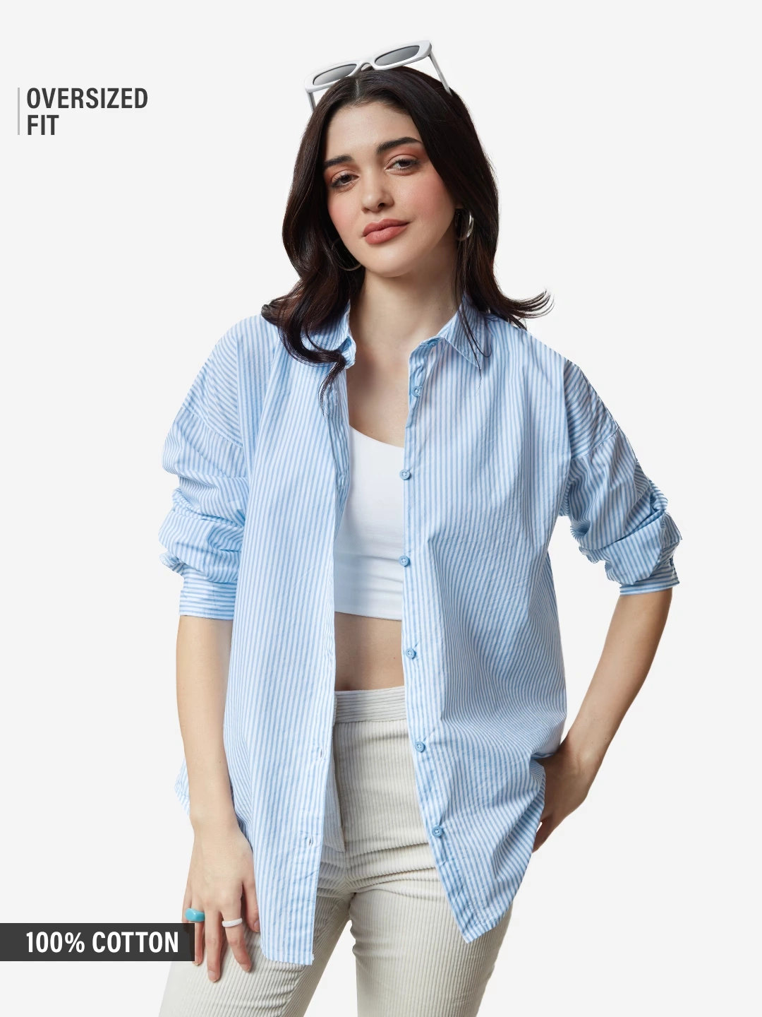 Solids: Blue Stripes