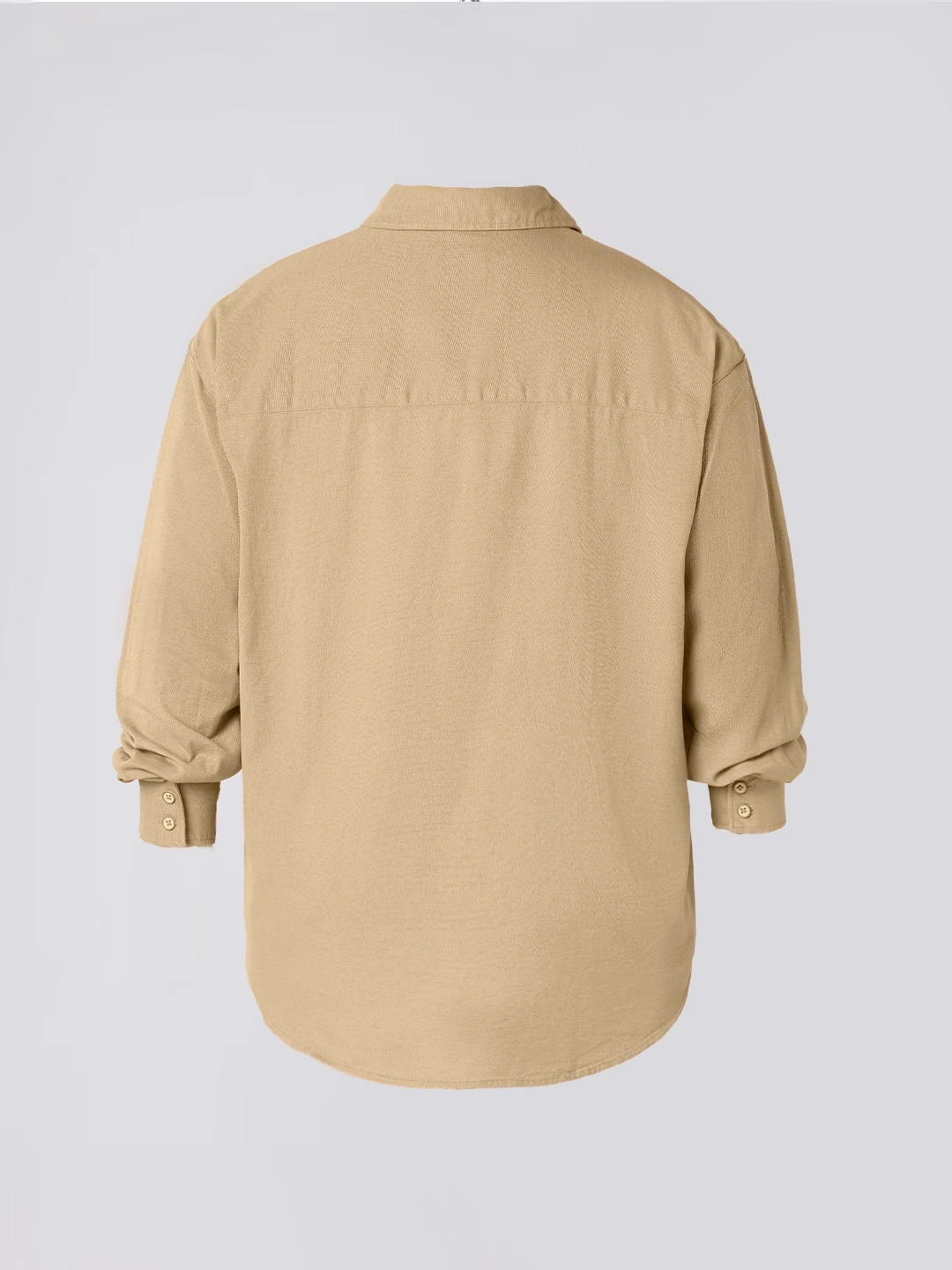 Cotton Linen Shirt: Almondine 3 Cotton Linen Shirt: Almondine