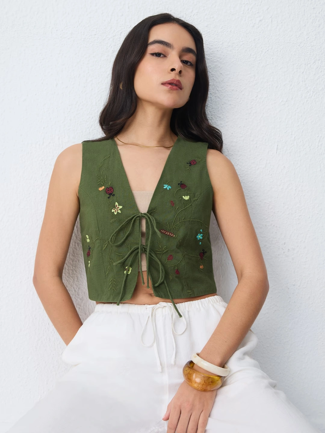 Cropped Vest: Vines 3 Cropped Vest: Vines
