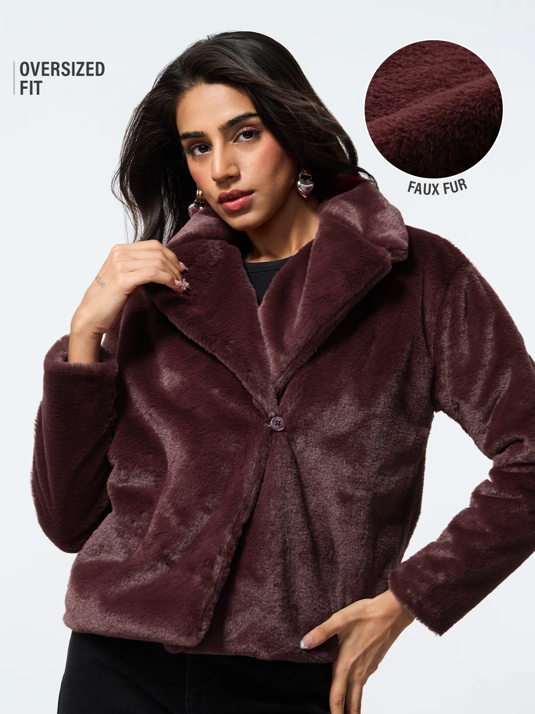 Fur Jacket: Wine