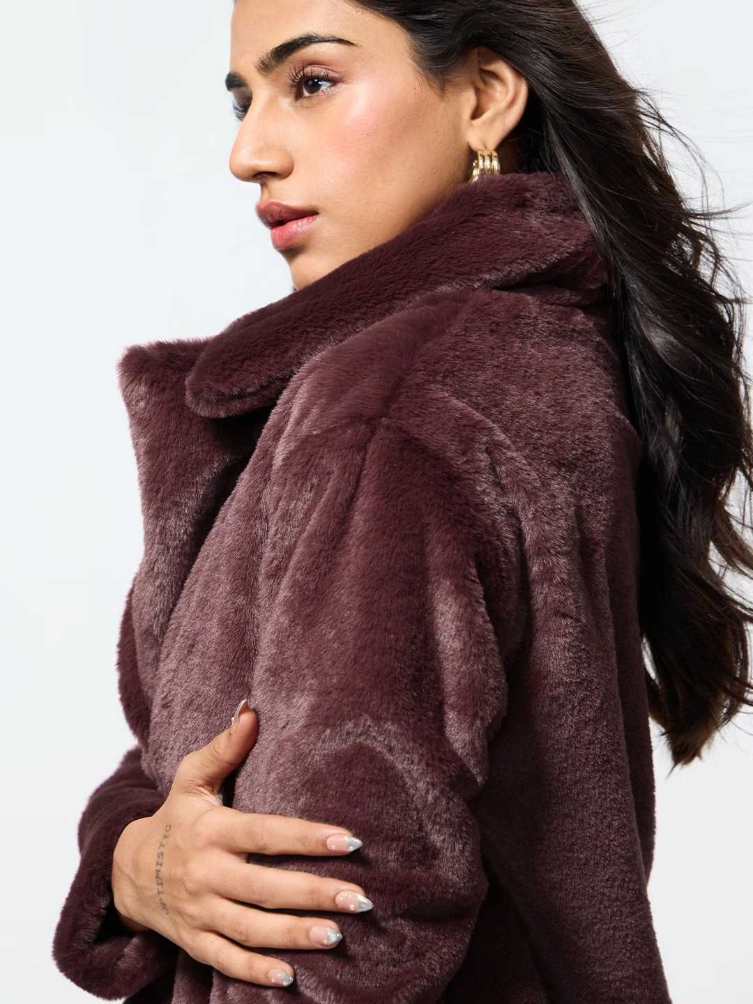 Fur Jacket: Wine
