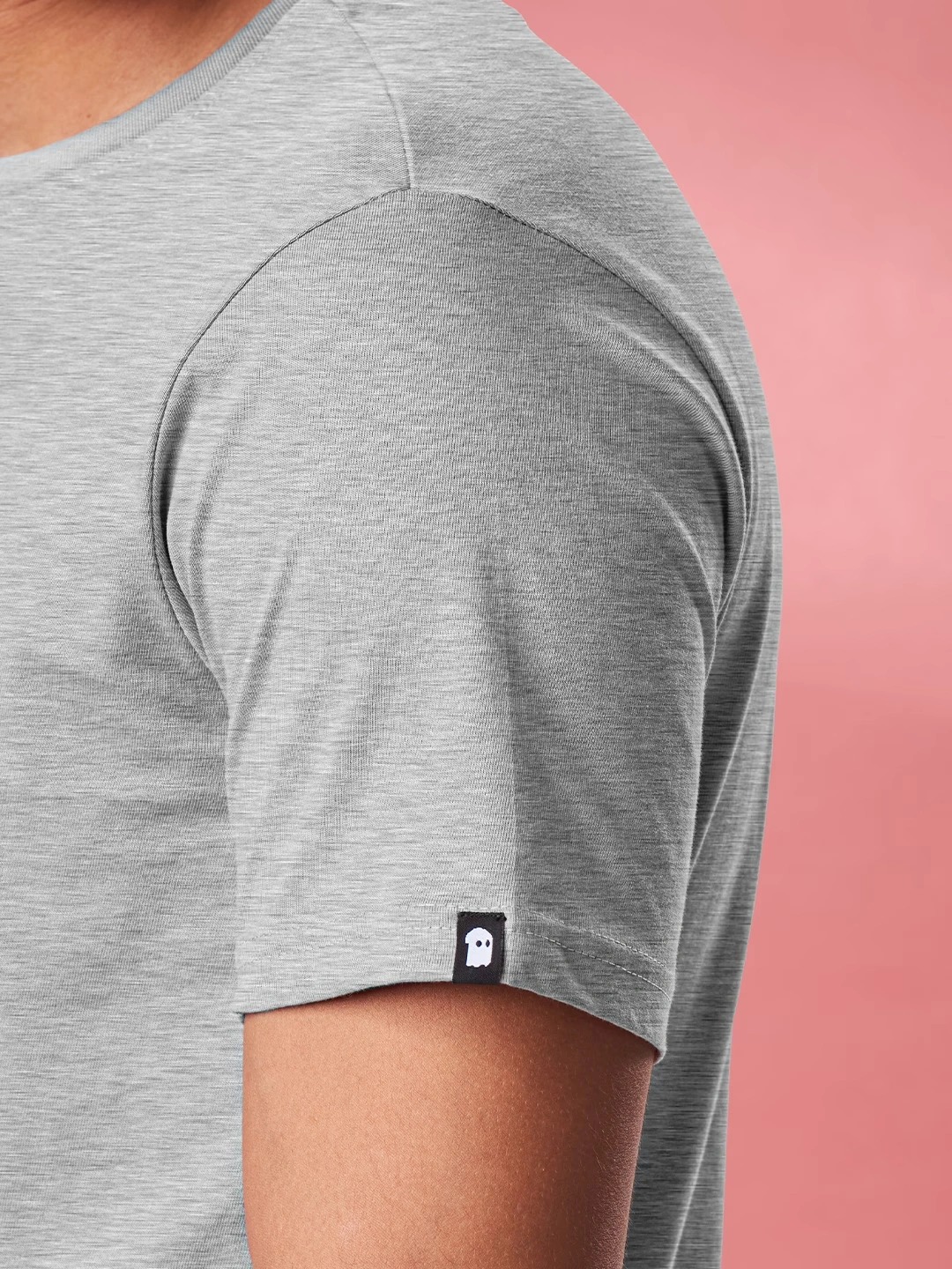 Solids Step Hem T-shirt: Grey Melange 4 Solids Step Hem T-shirt: Grey Melange