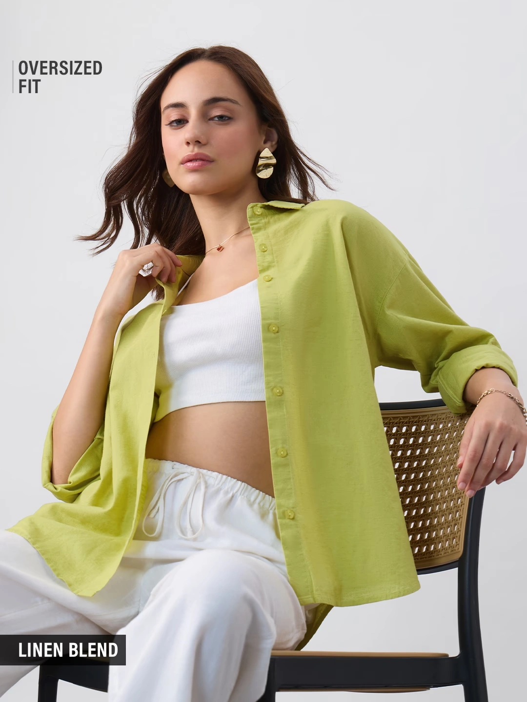 Cotton Linen: Canary Green
