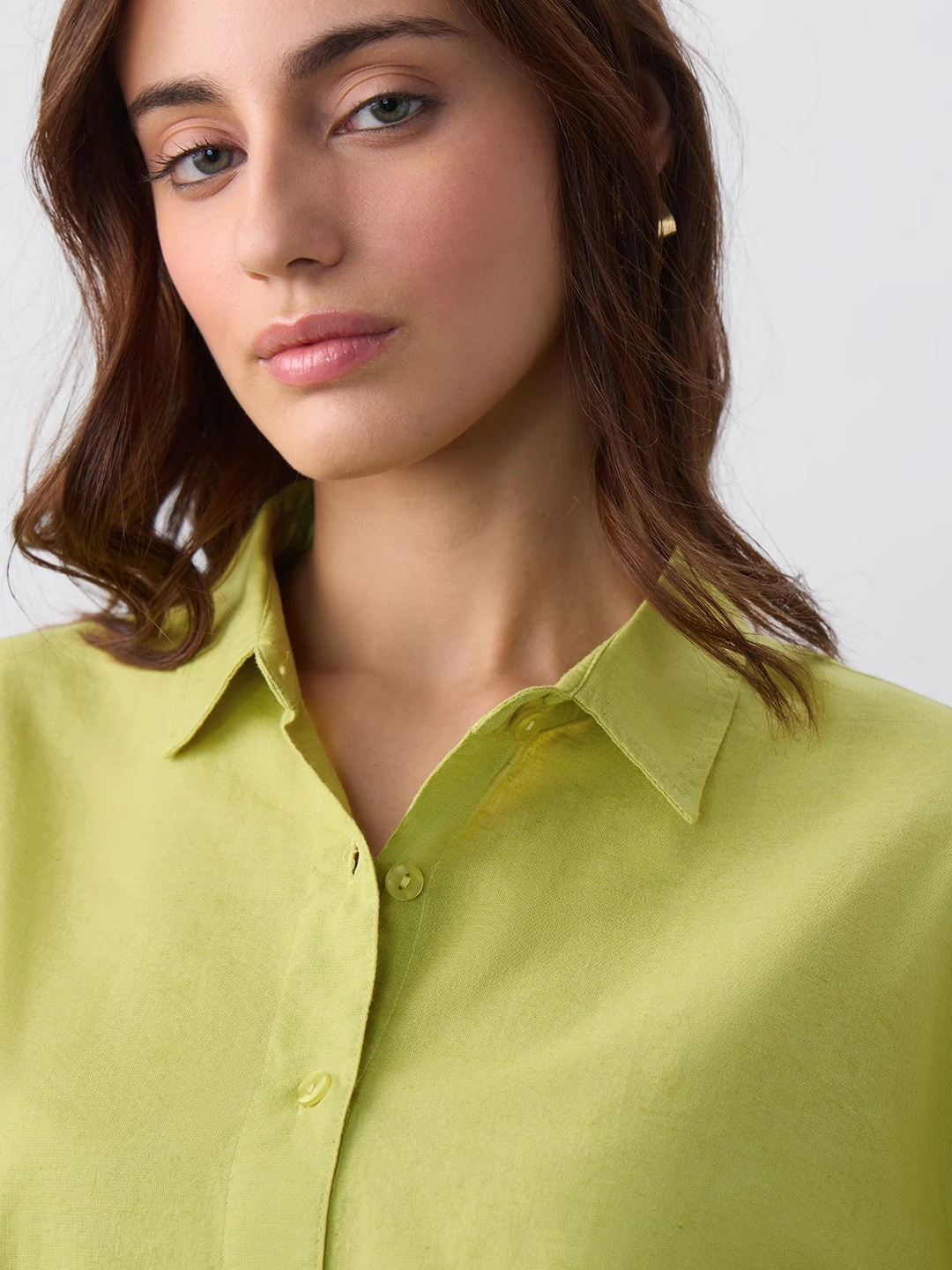 Cotton Linen: Canary Green